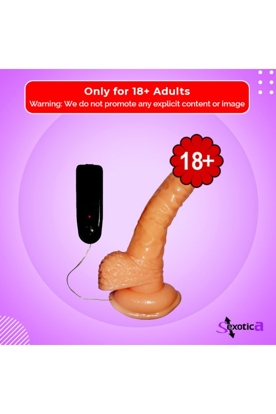 Whoppers Curved Vibrating Suction Cup Realistic Vibrator RSV-078