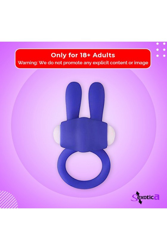 Kingfansion Mini Vibrating Rabbit Cock Ring (Blue) CR-017