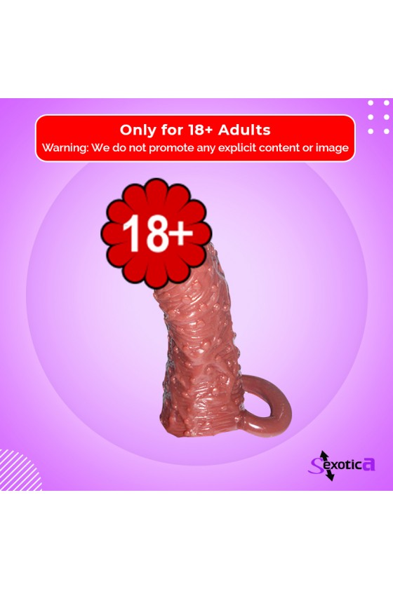 Solid Head Reusable Penis Extension Sleeve chocolate PES-026