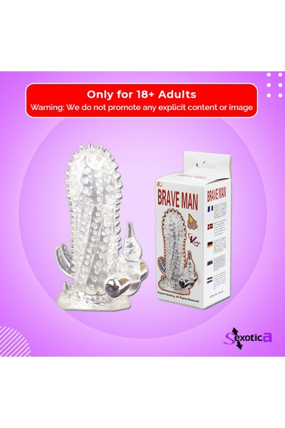 Sheath Rabbit Extender Penis with dots Brave Man PES-020